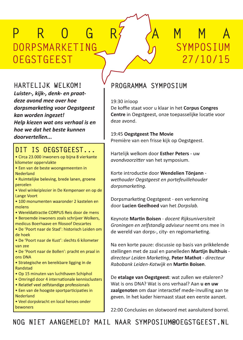 Programma symposium 27 oktober bekend: boeiende sprekers, toffe locatie!