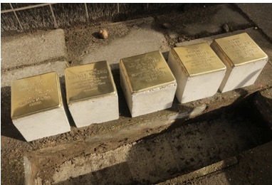 Plaatsing Stolpersteine